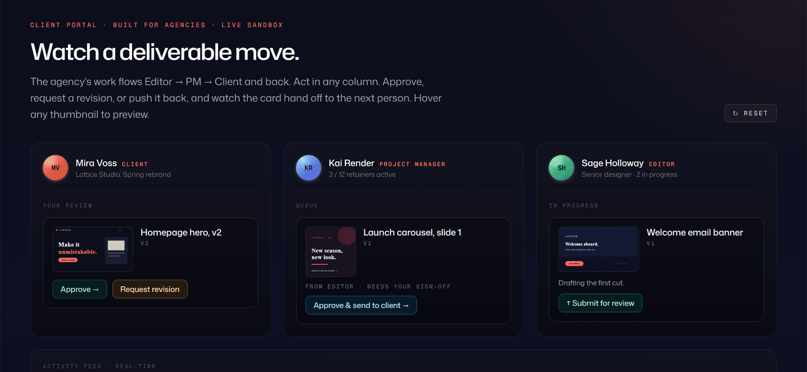 Lattice Studio: A client portal for a creative agency